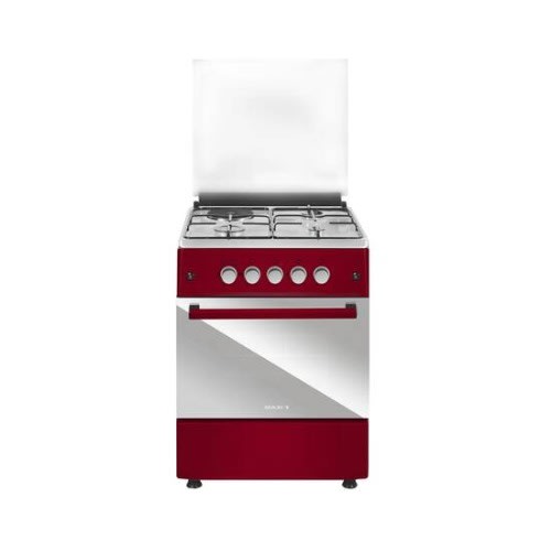 Free Standing - 3 Gas + 1 Electric Gas Cooker - 60×60 - Red Inox