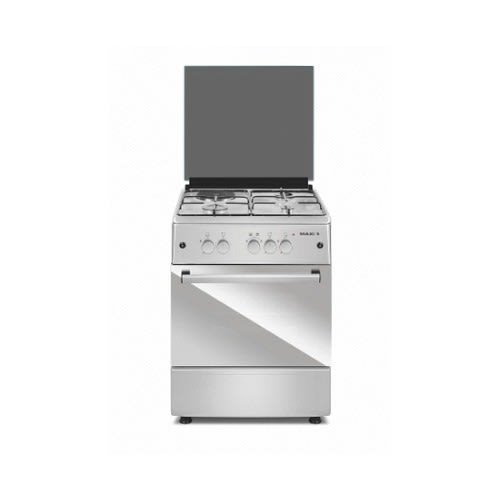 Free Standing - 3 Gas + 1 Electric Gas Cooker -  Inox - 60×60  - Silver