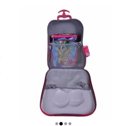 Frozen Kids Trolley Bag Lunch Box & Pencil Case With Water Bottle - Pink