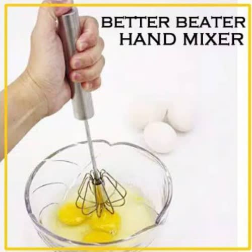 Stainless Steel Set of 2 Push Rotation Better Beater Hand Mixer
