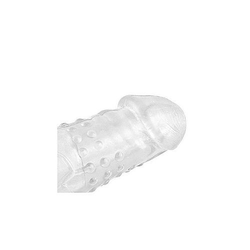 Crystal Bullying Penis Extender Enlarger Sleeve Transparent