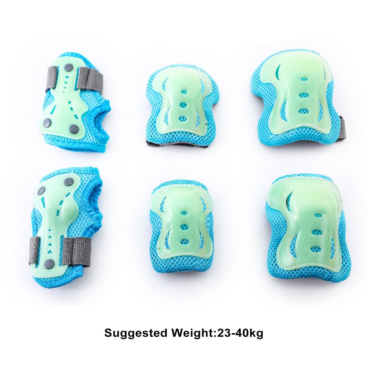Youth Knee Pads Toddler Protective Gear Set Lightweight Shockproof Blue