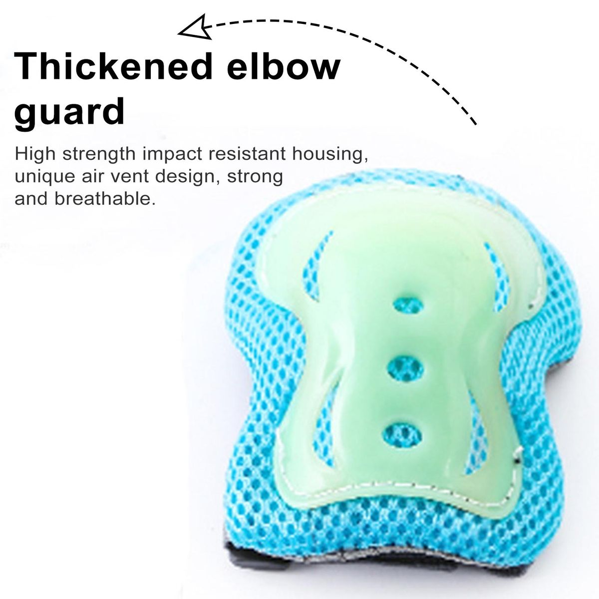 Youth Knee Pads Toddler Protective Gear Set Lightweight Shockproof Blue