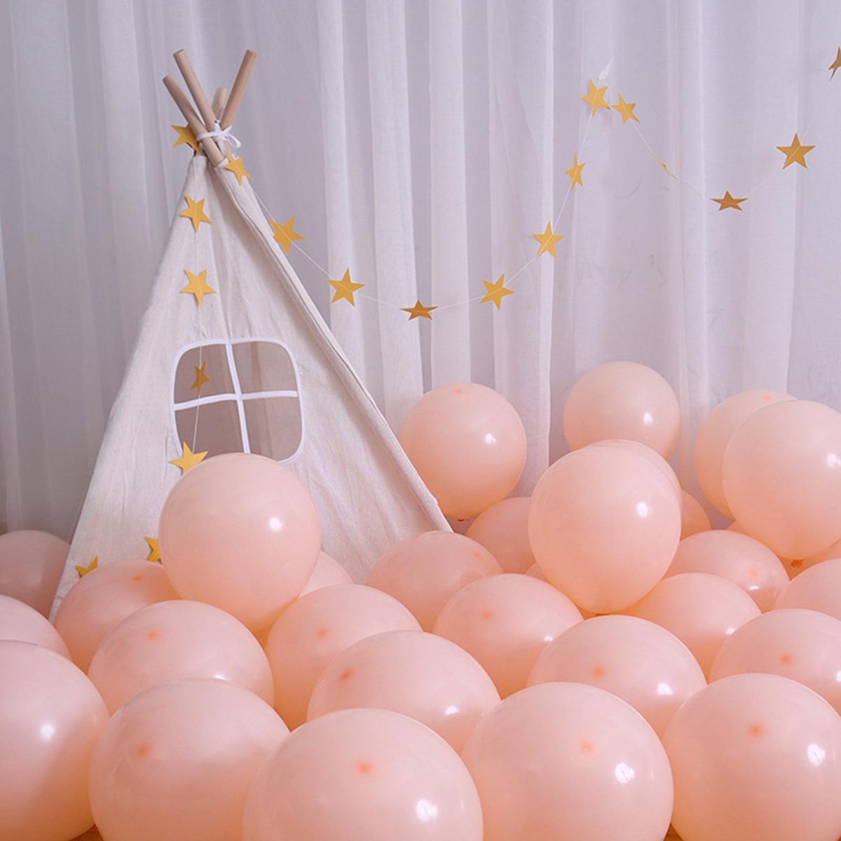 50Pcs Balloon Toys Adult Kids Boy Girl Round Heart Shape Birthday Balloons Orange
