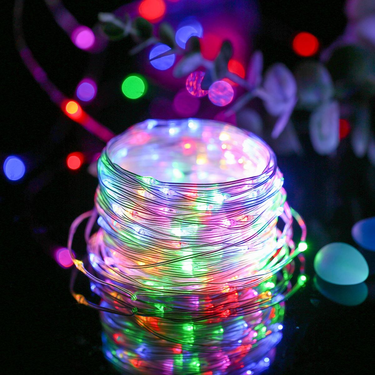 Tomshine 23m 200 LEDs Fairy String Lights with Remote Control 13 Monochrome 8 Lighting Modes Plug-in Twinkle Light 6/12H Timer Function IP65 Water Resistance for Bedroom Patio Garden Party Wedding Christmas
