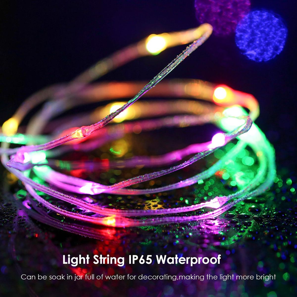 Tomshine 23m 200 LEDs Fairy String Lights with Remote Control 13 Monochrome 8 Lighting Modes Plug-in Twinkle Light 6/12H Timer Function IP65 Water Resistance for Bedroom Patio Garden Party Wedding Christmas
