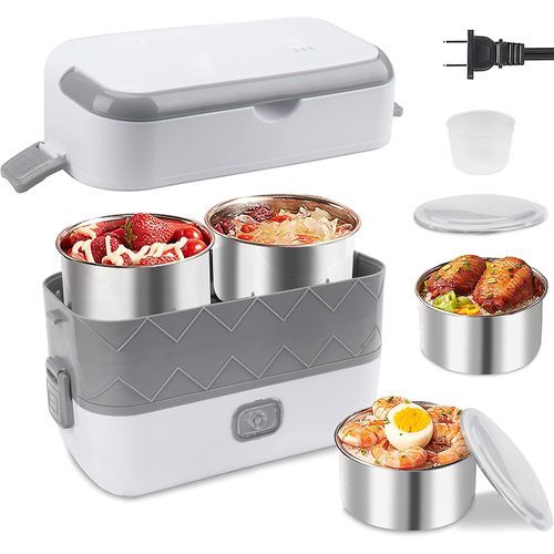2 Layer Thermal Food Steamer Electric Lunch Box
