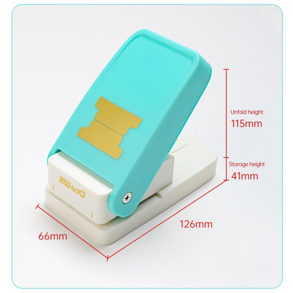 KW-trio BQJ-04 Tab Punch Loose-leaf Separator DIY Index Sticker Label Puncher Divider Paper Punch Machine Scrapbooking Embossing Tools for Crafts Bookmark Notepad Art Cards