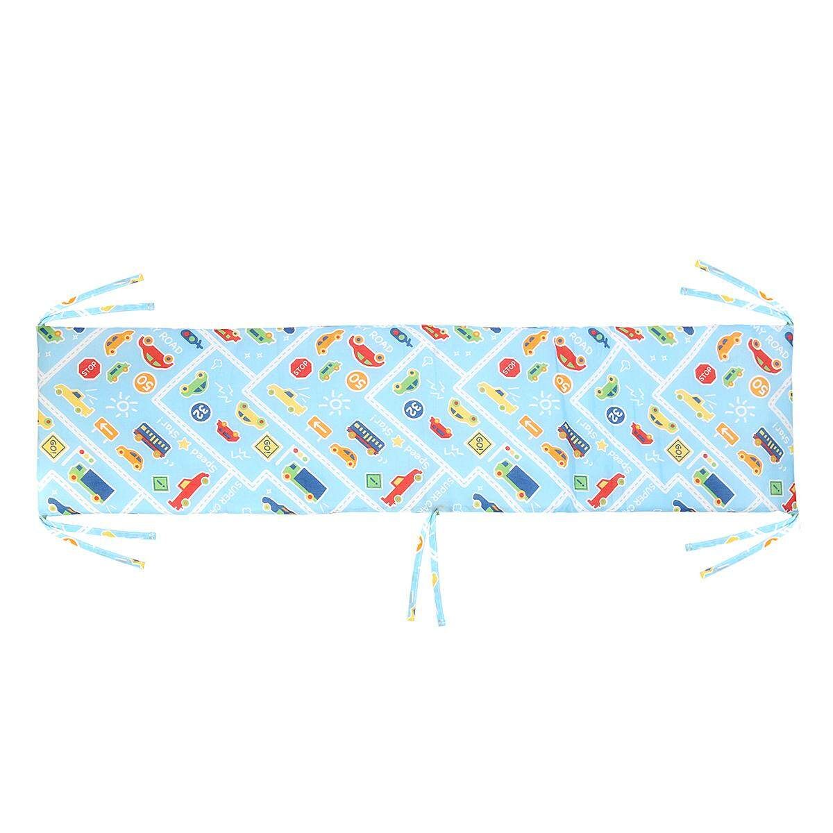 120cm Cotton Baby Infant Bed Bumper Kids Newborn Cushion Crib Pad Protector A Car