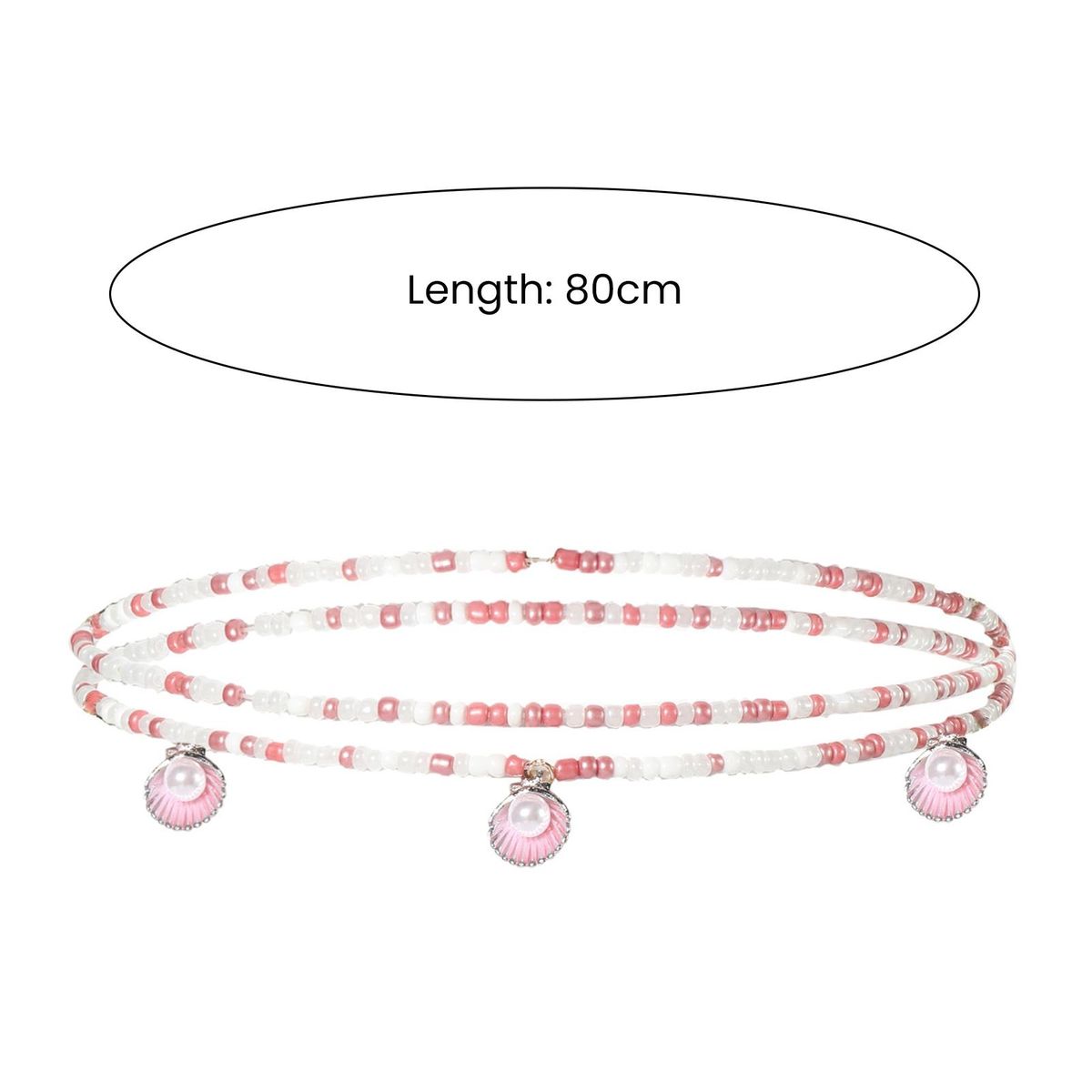 Waist Chain Heart Shell Star Pendant Stretch Waist Chain C