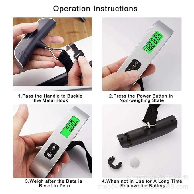 Portable Digital Travel Luggage Weighing Scale, 1 Pc