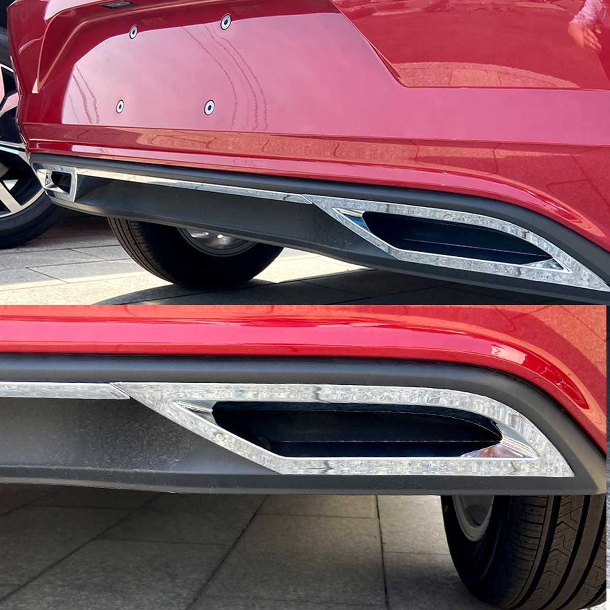 3pcs/set Rear Bumper Diffuser Lip Spoiler Air Outlet Strip