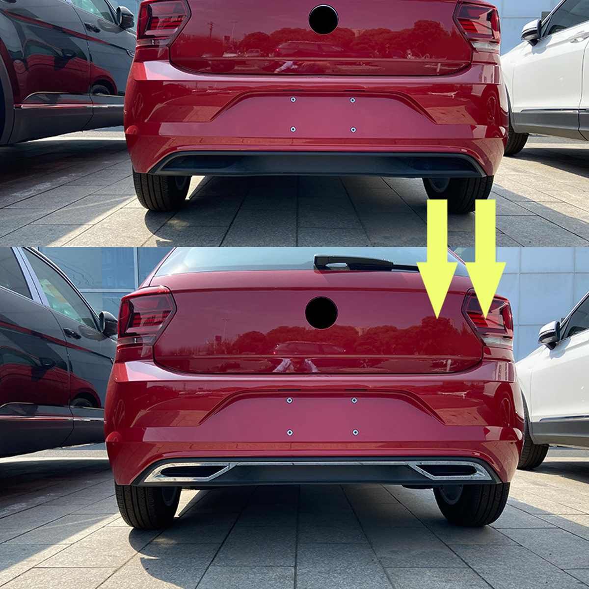 3pcs/set Rear Bumper Diffuser Lip Spoiler Air Outlet Strip