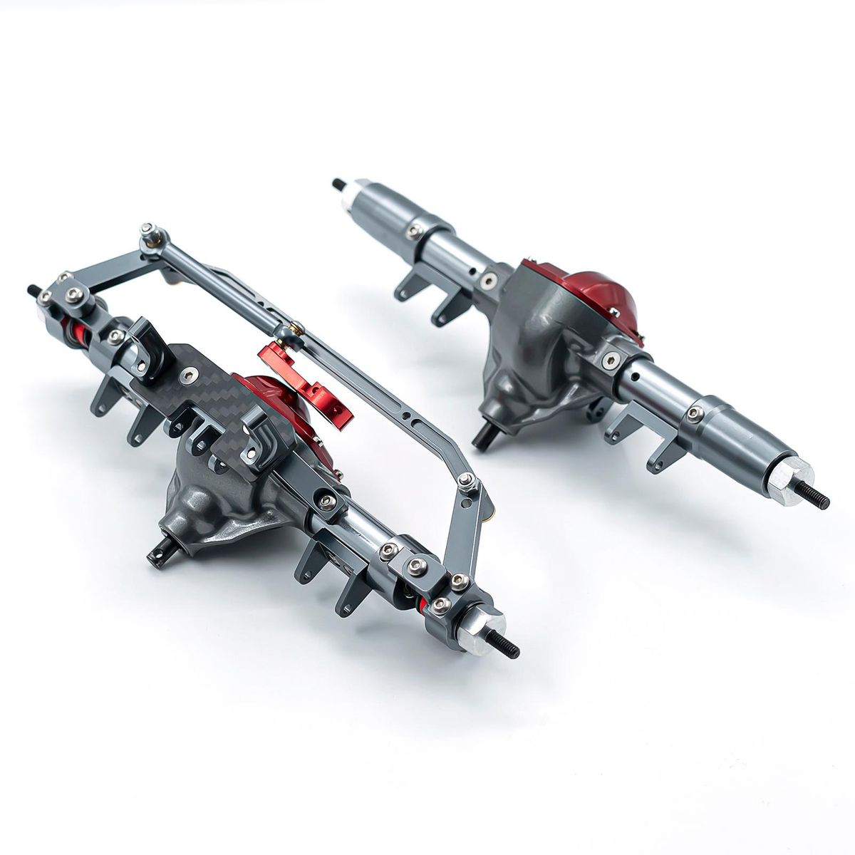 RC Car Front Axle Rear Axle Aluminum Alloy RC Axles Replacements for 1/10 Axial SCX10 RC Car