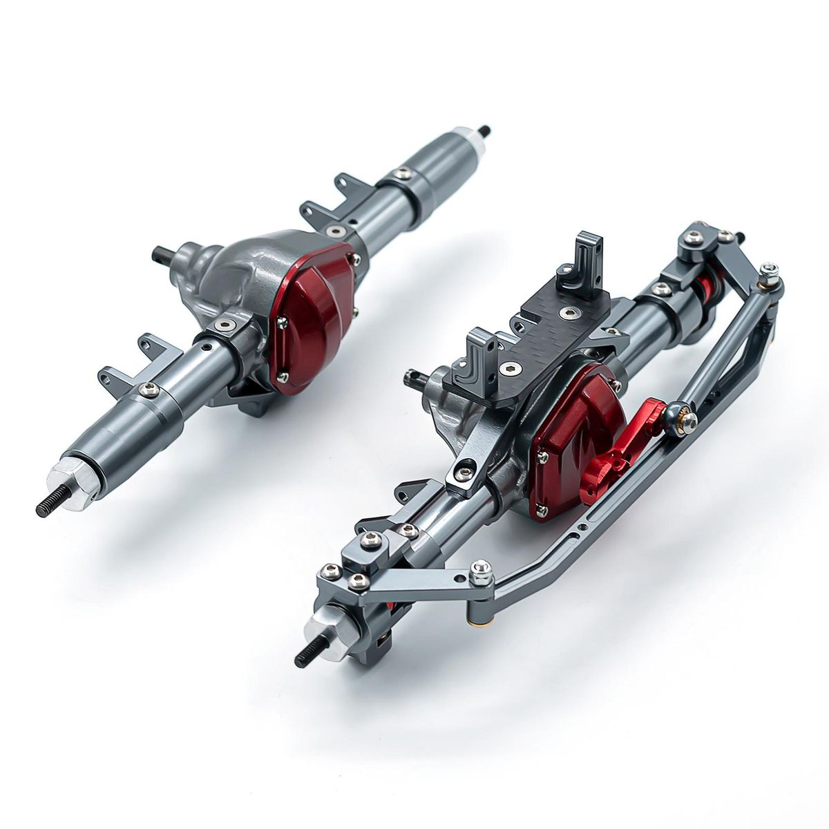 RC Car Front Axle Rear Axle Aluminum Alloy RC Axles Replacements for 1/10 Axial SCX10 RC Car