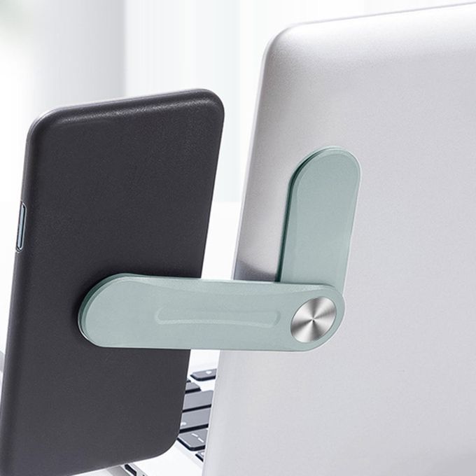 Portable Laptop Phone Holder Magnetic Phone Bracket Laptop Light Green