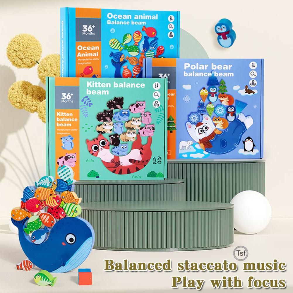 Animal Balance Beam Toys For Kids Puzzle Early Educational