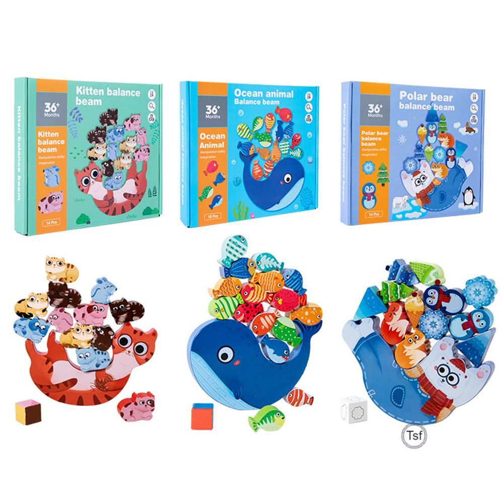 Animal Balance Beam Toys For Kids Puzzle Early Educational