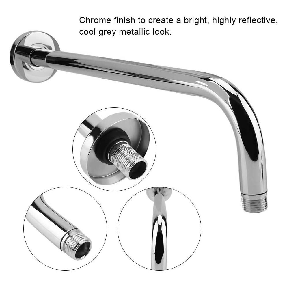 Shower Arm Wall-Mounted Extension Rod Stainless Steel Shower Extension Arm Tube Ceiling Shower Accessory for Shower Room