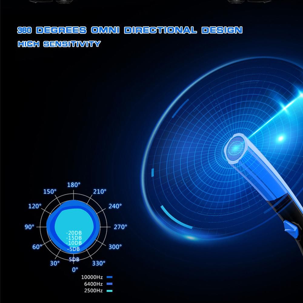 COOL COLD USB Powered Plug and Play Adjustable Desktop Microphone Mic Stand with Foam Cover LED Light for Computer Laptop PC Mac Online Chatting Recording Gaming