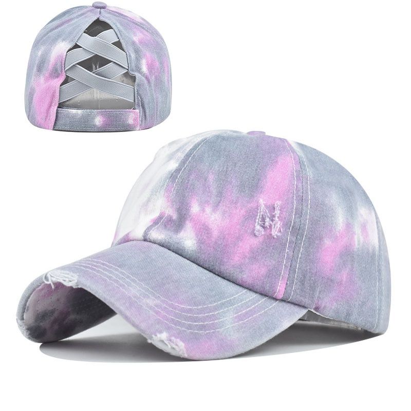 Unisex Men Women Tie-dyed Sun Hat Adjustable Baseball Cap Hip Hop Hat P
