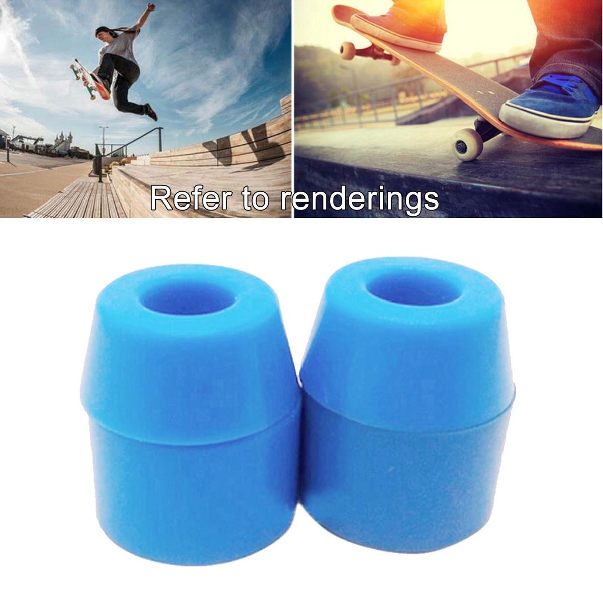 4Pcs 92A Skateboard Truck Bushing 11x16mm Long Board Trucks Blue