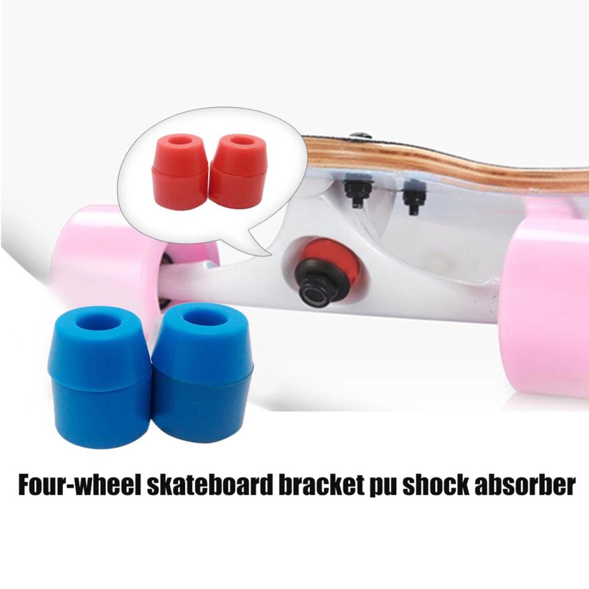 4Pcs 92A Skateboard Truck Bushing 11x16mm Long Board Trucks Blue