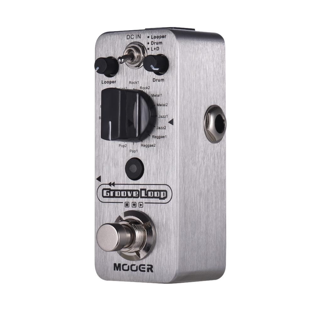 MOOER Groove Loop Drum Machine & Looper Pedal 3 Modes Max. 20min Recording Time Tap Tempo True Bypass Full Metal Shell