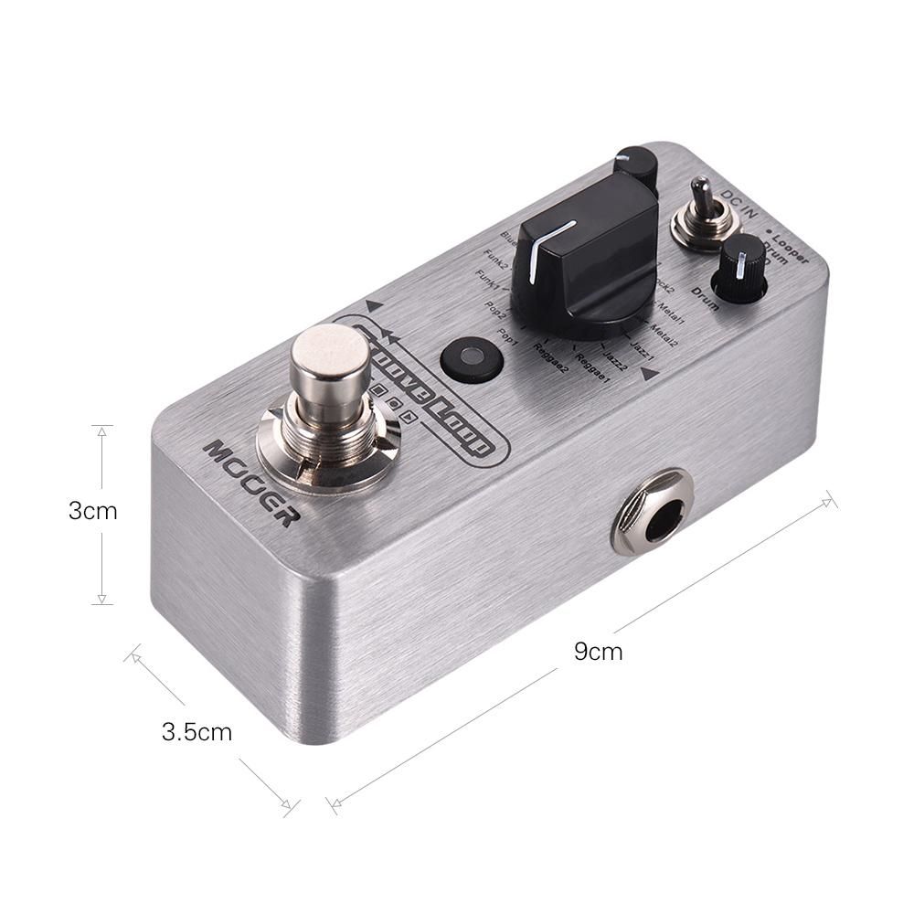 MOOER Groove Loop Drum Machine & Looper Pedal 3 Modes Max. 20min Recording Time Tap Tempo True Bypass Full Metal Shell