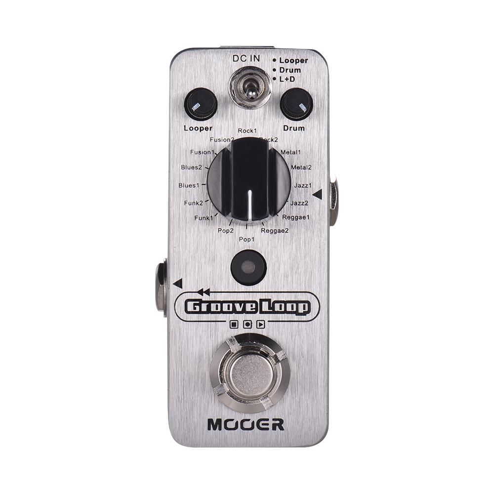 MOOER Groove Loop Drum Machine & Looper Pedal 3 Modes Max. 20min Recording Time Tap Tempo True Bypass Full Metal Shell