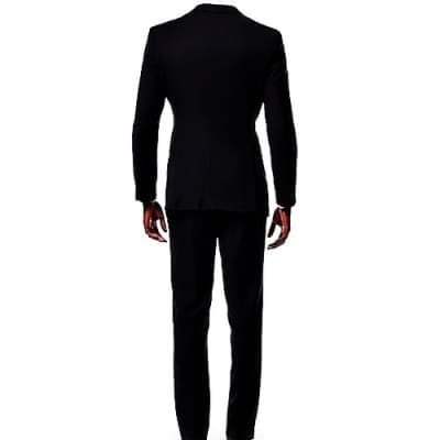 Men Plain Smart Suit - Black