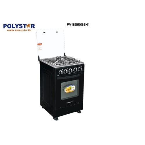 3 Gas + 1 Electric Hot Plate Standing Gas Cooker With Grill - 300w