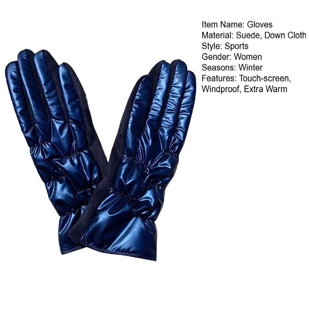 1 Pair Winter Skating Outdoor Navy Blue
