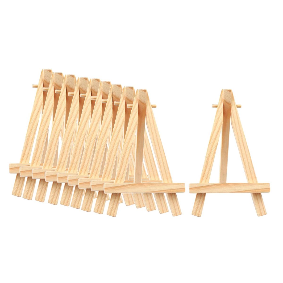 10x Wood Easel Tripod Fold Tabletop Painting Name Card