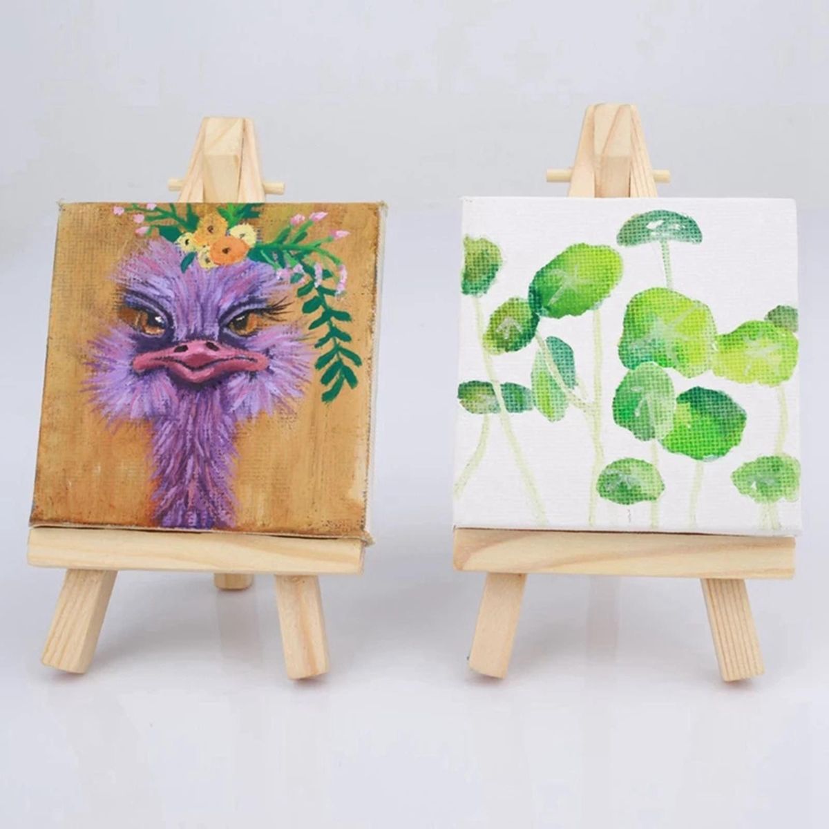 10x Wood Easel Tripod Fold Tabletop Painting Name Card