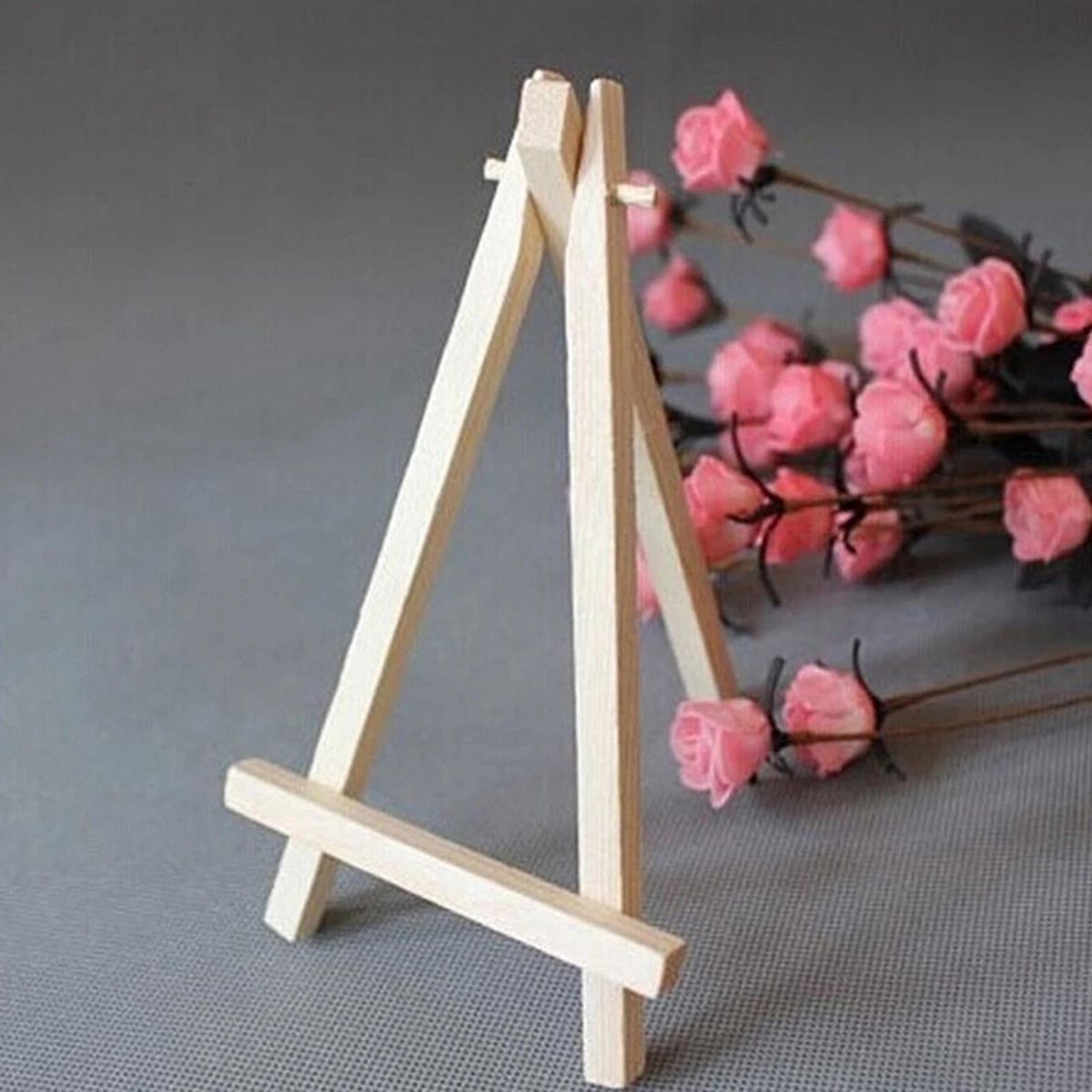 10x Wood Easel Tripod Fold Tabletop Painting Name Card