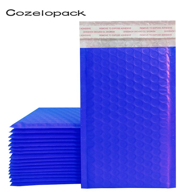 10pcs 0 6x10inch Blue Poly Bubble Mailer Padded En