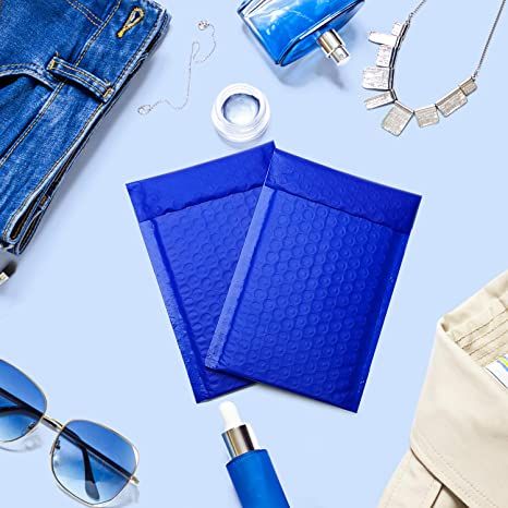 10pcs 0 6x10inch Blue Poly Bubble Mailer Padded En
