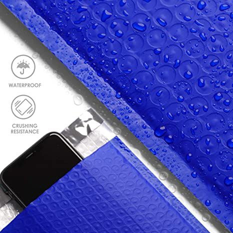 10pcs 0 6x10inch Blue Poly Bubble Mailer Padded En
