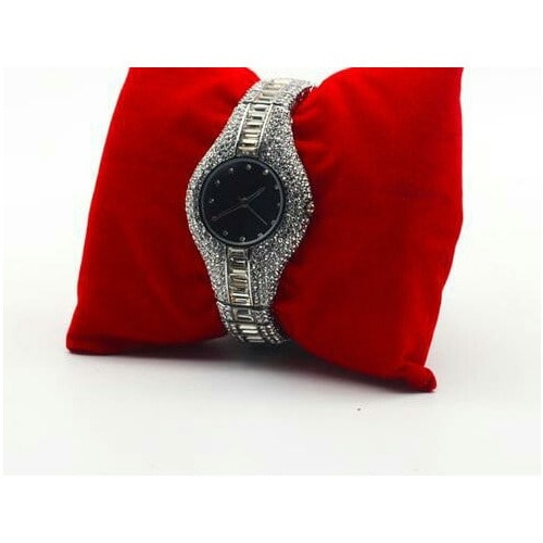 Women's Studded Wristwatch - Silver
