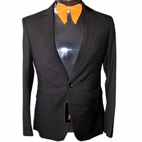 Simple Fitted  Suit - Black