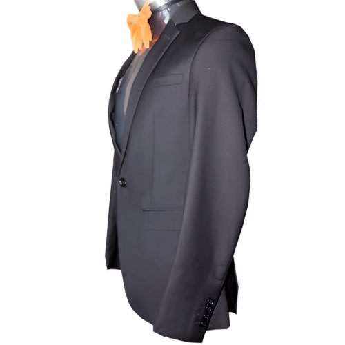 Simple Fitted  Suit - Black