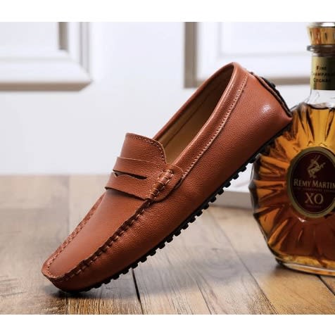 Men's Leather Loafers - Brown