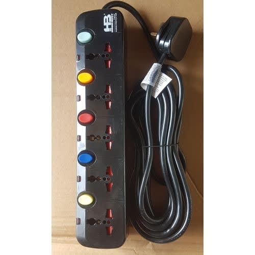 Extension Sockets- 2500W - Black