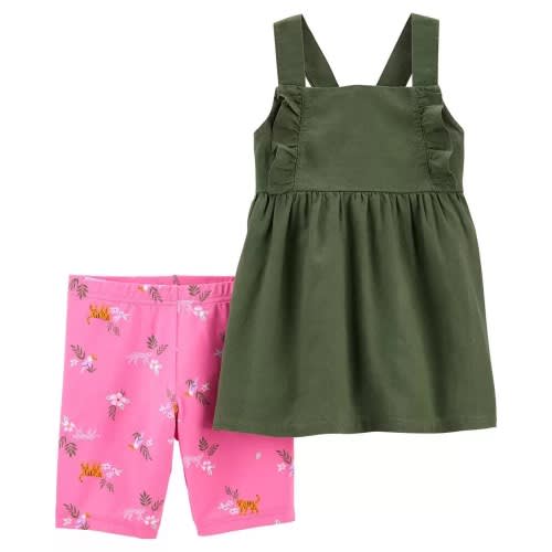 2-pack Ruffle Tank And Play Ground Short Set - Size 6
