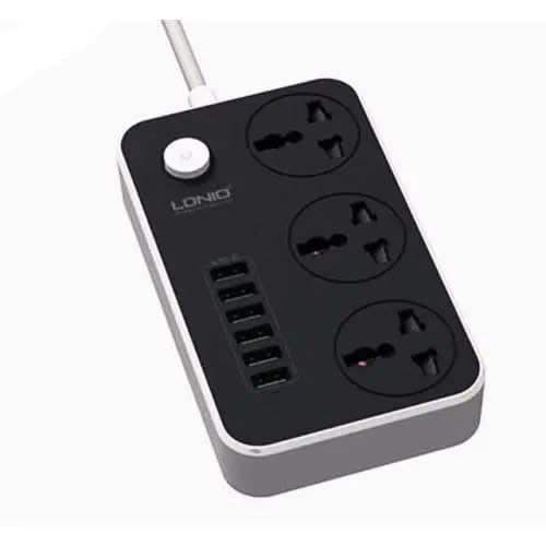 3 Power Sockets 6 Usb Ports