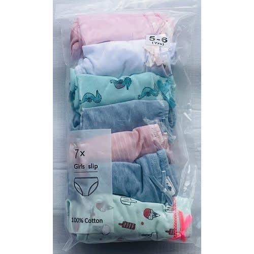 Girls Briefs- B7 - 7 Packs  - Multicolor