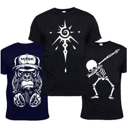 Dope T-shirt Bundle (3-in-1) - Navy Blue & Black