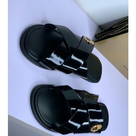 Realwon Male Crossed Leather Slippers