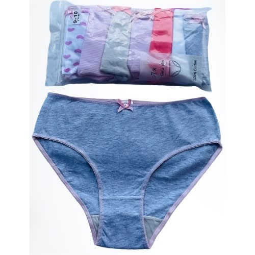 7 Pack Colored Girls Briefs- G2